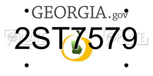 2ST7579 Georgia License Plate