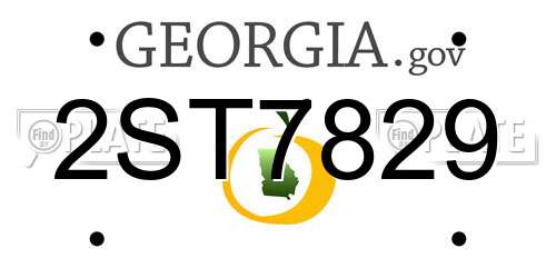 2ST7829 Georgia License Plate