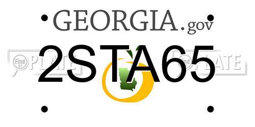 2STA65 Georgia License Plate