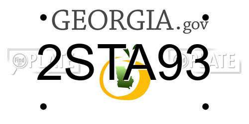 2STA93 Georgia License Plate