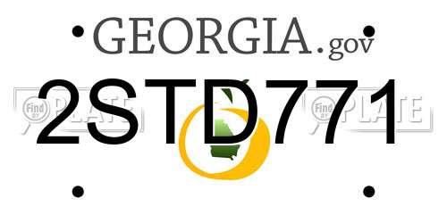 2STD771 Georgia License Plate