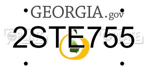2STE755 Georgia License Plate