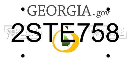 2STE758 Georgia License Plate