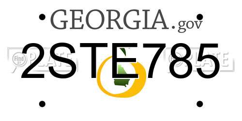 2STE785 Georgia License Plate