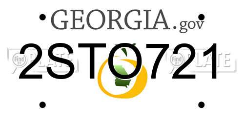 2STO721 Georgia License Plate