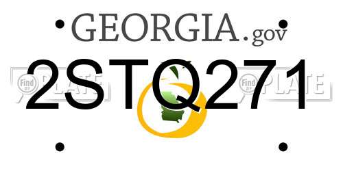 2STQ271 Georgia License Plate