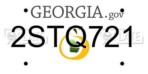 2STQ721 Georgia License Plate