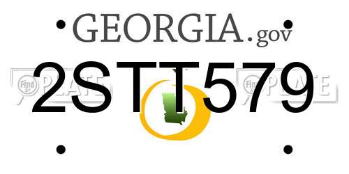 2STT579 Georgia License Plate