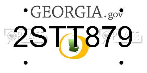 2STT879 Georgia License Plate