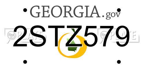 2STZ579 Georgia License Plate