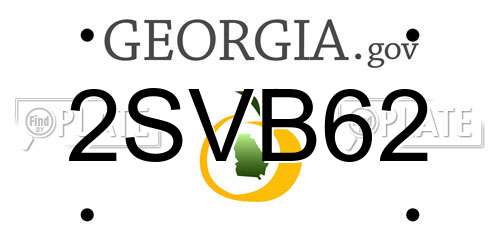 2SVB62 Georgia License Plate