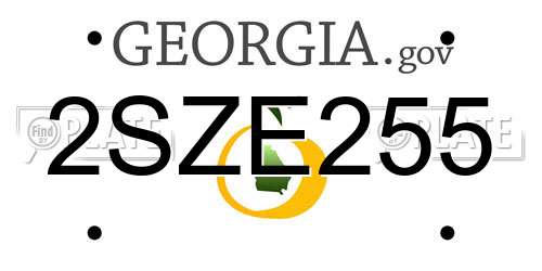 2SZE255 Georgia License Plate