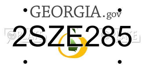 2SZE285 Georgia License Plate