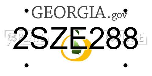 2SZE288 Georgia License Plate