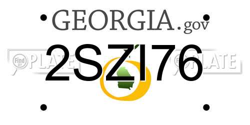 2SZI76 Georgia License Plate