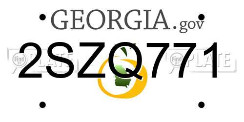 2SZQ771 Georgia License Plate