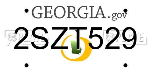 2SZT529 Georgia License Plate