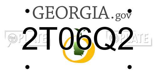 2T06Q2 Georgia License Plate