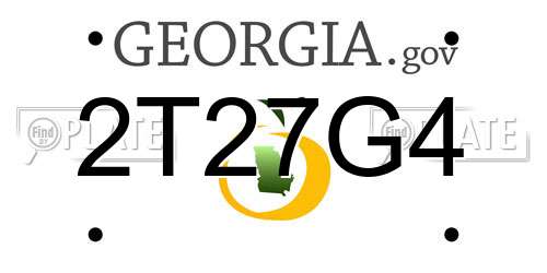 2T27G4 Georgia License Plate