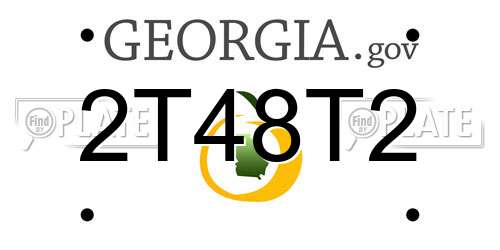 2T48T2 Georgia License Plate
