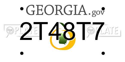 2T48T7 Georgia License Plate