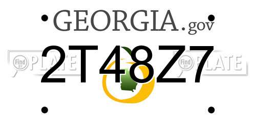 2T48Z7 Georgia License Plate