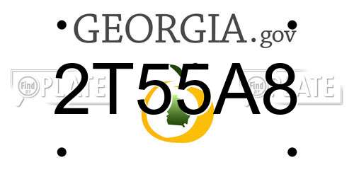 2T55A8 Georgia License Plate