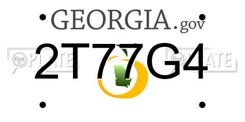 2T77G4 Georgia License Plate