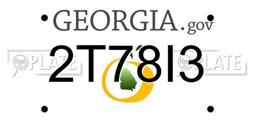 2T78I3 Georgia License Plate
