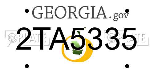 2TA5335 Georgia License Plate