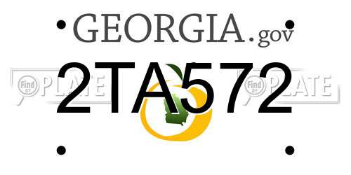 2TA572 Georgia License Plate