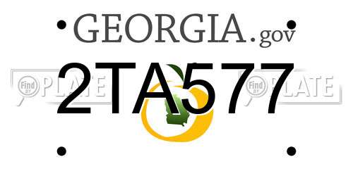 2TA577 Georgia License Plate