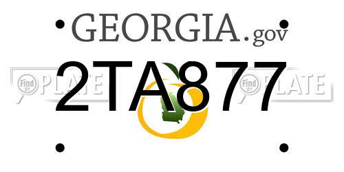 2TA877 Georgia License Plate