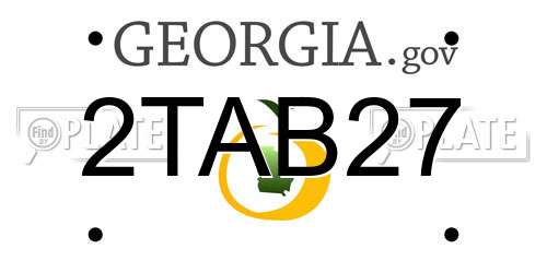 2TAB27 Georgia License Plate