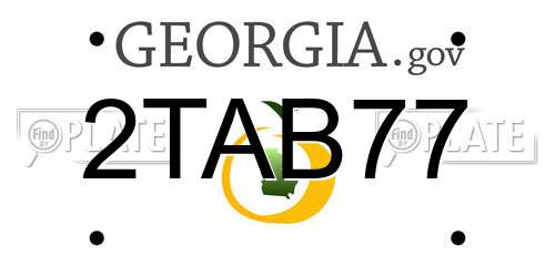 2TAB77 Georgia License Plate