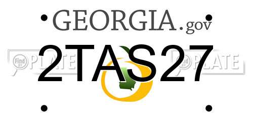 2TAS27 Georgia License Plate