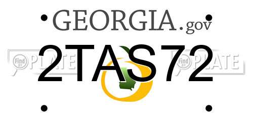 2TAS72 Georgia License Plate