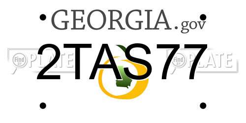 2TAS77 Georgia License Plate