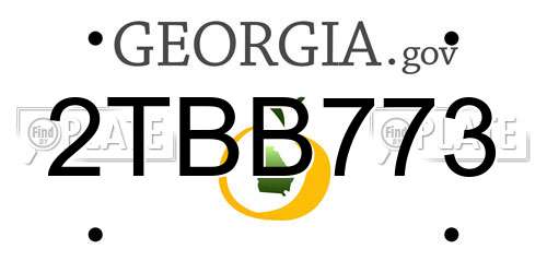 2TBB773 Georgia License Plate