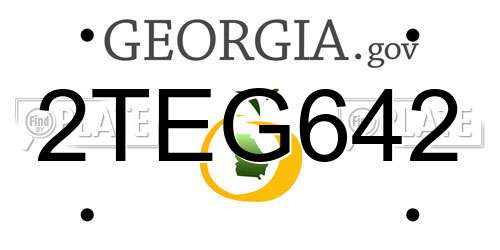 2TEG642 Georgia License Plate