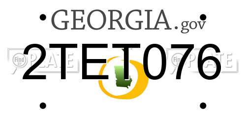 2TET076 Georgia License Plate