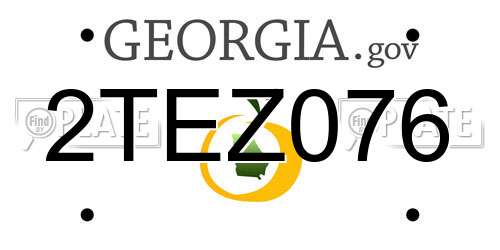 2TEZ076 Georgia License Plate