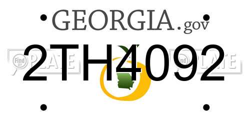 2TH4092 Georgia License Plate