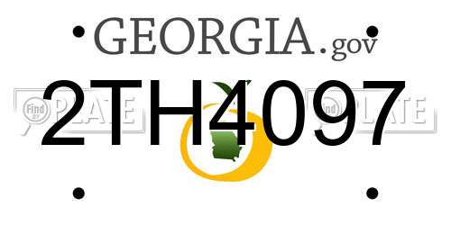 2TH4097 Georgia License Plate
