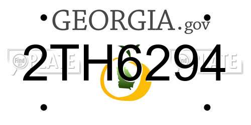2TH6294 Georgia License Plate