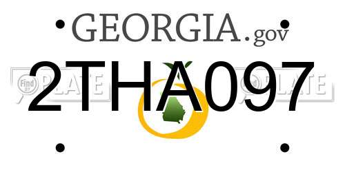 2THA097 Georgia License Plate