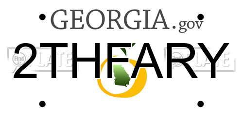 2THFARY Georgia License Plate
