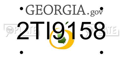 2TI9158 Georgia License Plate