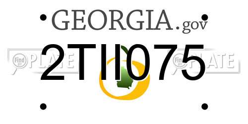 2TII075 Georgia License Plate