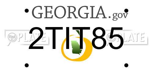 2TIT85 Georgia License Plate